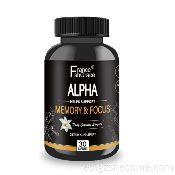 Shecome Alpha Cápsulas Cerebro Memoria Enfoque Apoyo cognitivo